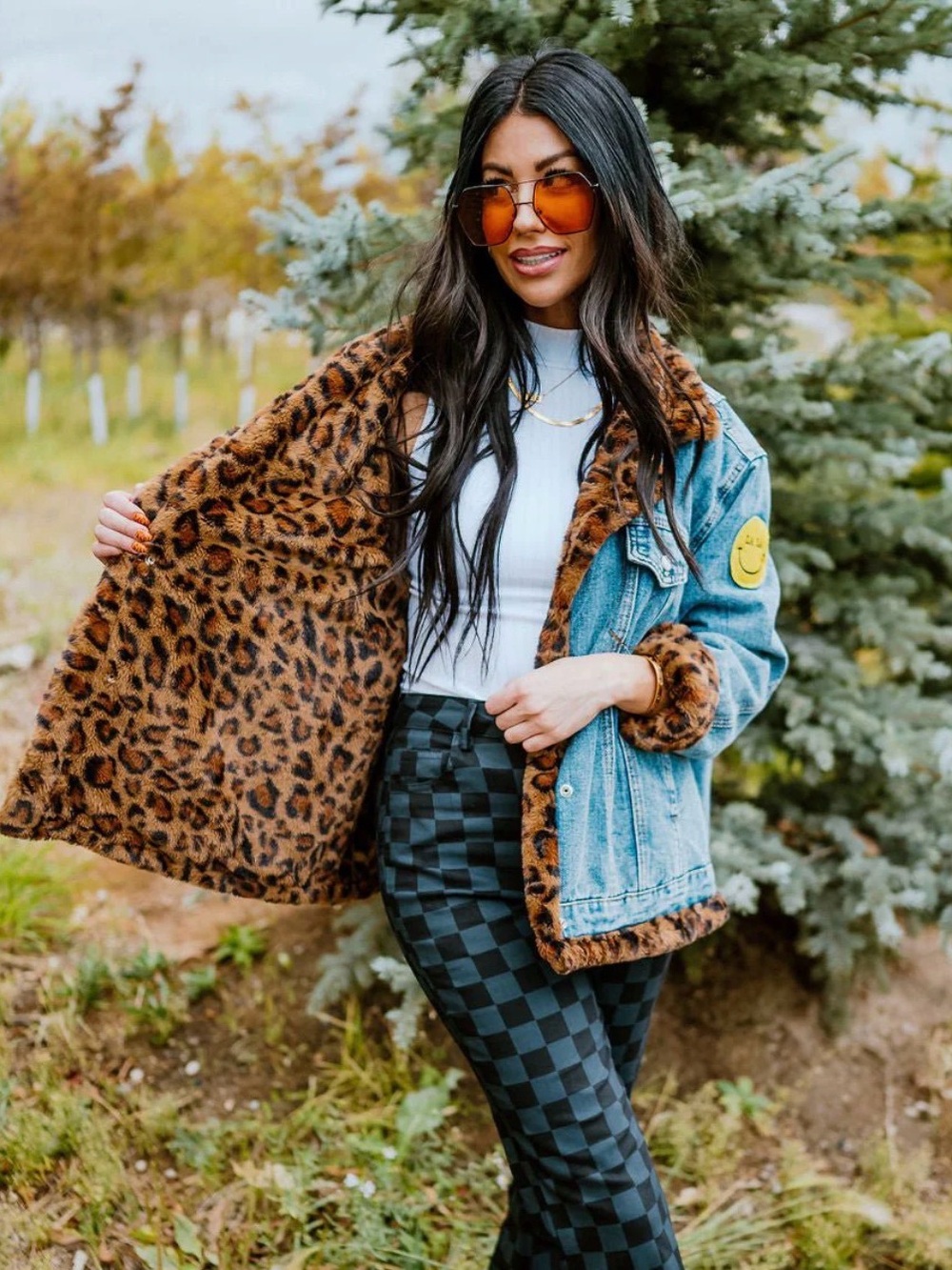 Lala Forever Patched Trucker Jacket in Leopard - Picture 2 of 7